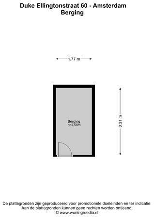 Floor plan - Duke Ellingtonstraat 60, 1066 GG Amsterdam 